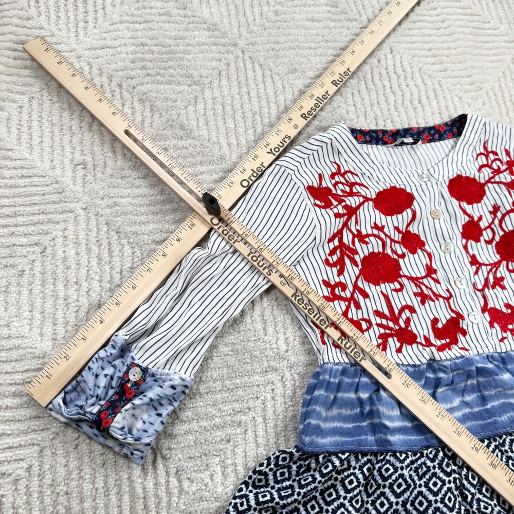 John Mark Tunic Top Women XS Tiered Boho Artsy Chic Peplum Whimsical Cottagrcore - Picture 6 of 10